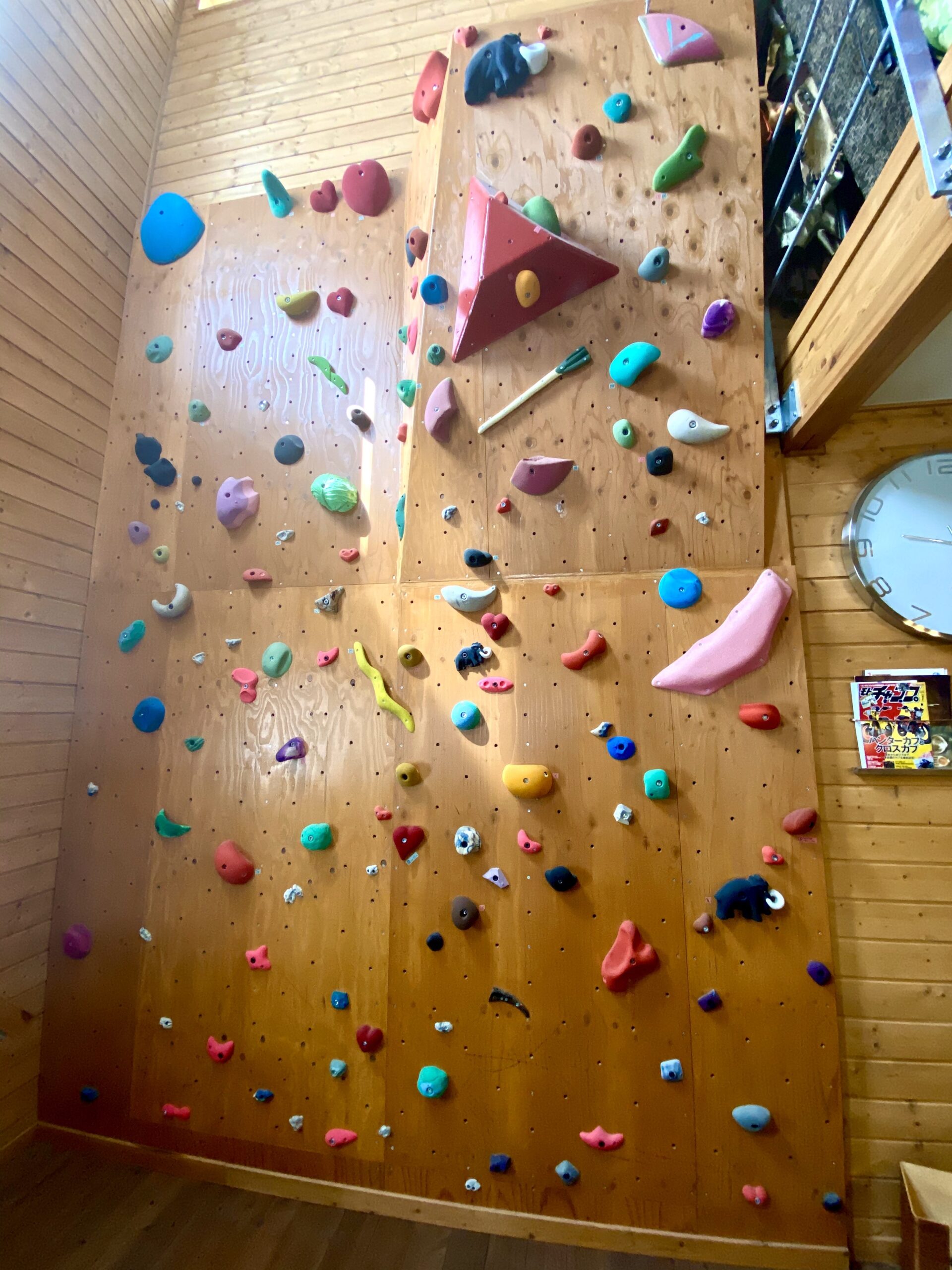個人宅クライミングウォールの全景